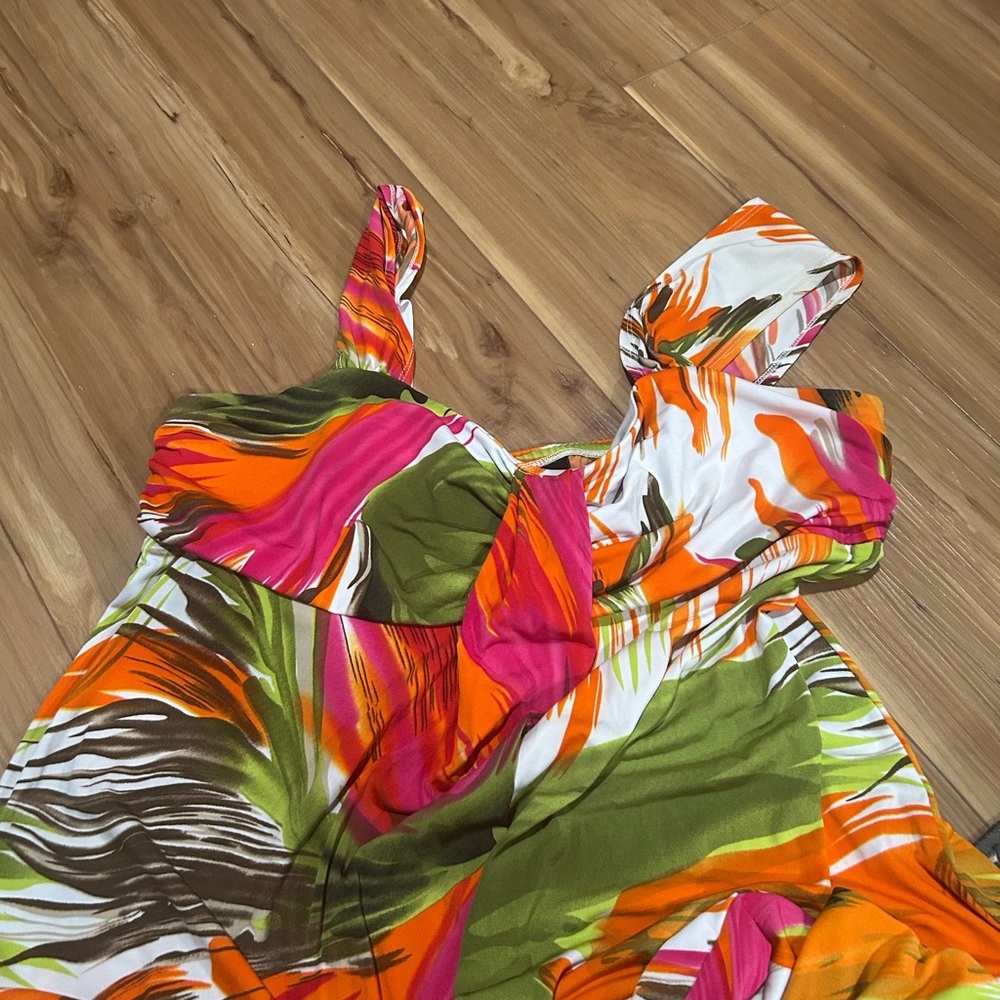 Attitudes by Renee Tropical Floral Maxi Dress Size XL - Picture 4 of 5